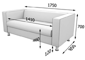 Диван "Alecto" ALE3 3х-местный